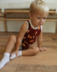 Collie Bamboo Henley Onesie with Snaps