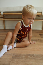 Load image into Gallery viewer, Collie Bamboo Henley Onesie with Snaps
