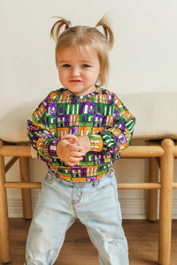 Mardi Gras Houses Bamboo Sweatshirt