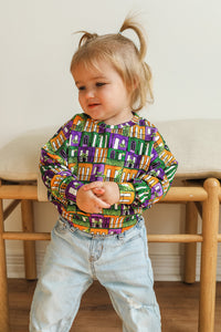 Mardi Gras Houses Bamboo Sweatshirt