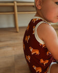 Collie Bamboo Henley Onesie with Snaps