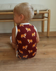 Collie Bamboo Henley Onesie with Snaps