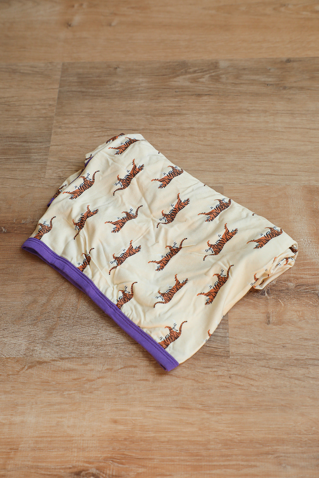 Purple Tiger Bamboo Swaddle Blanket