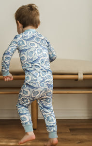 Blue Oyster 2 Piece Bamboo Pajama Set