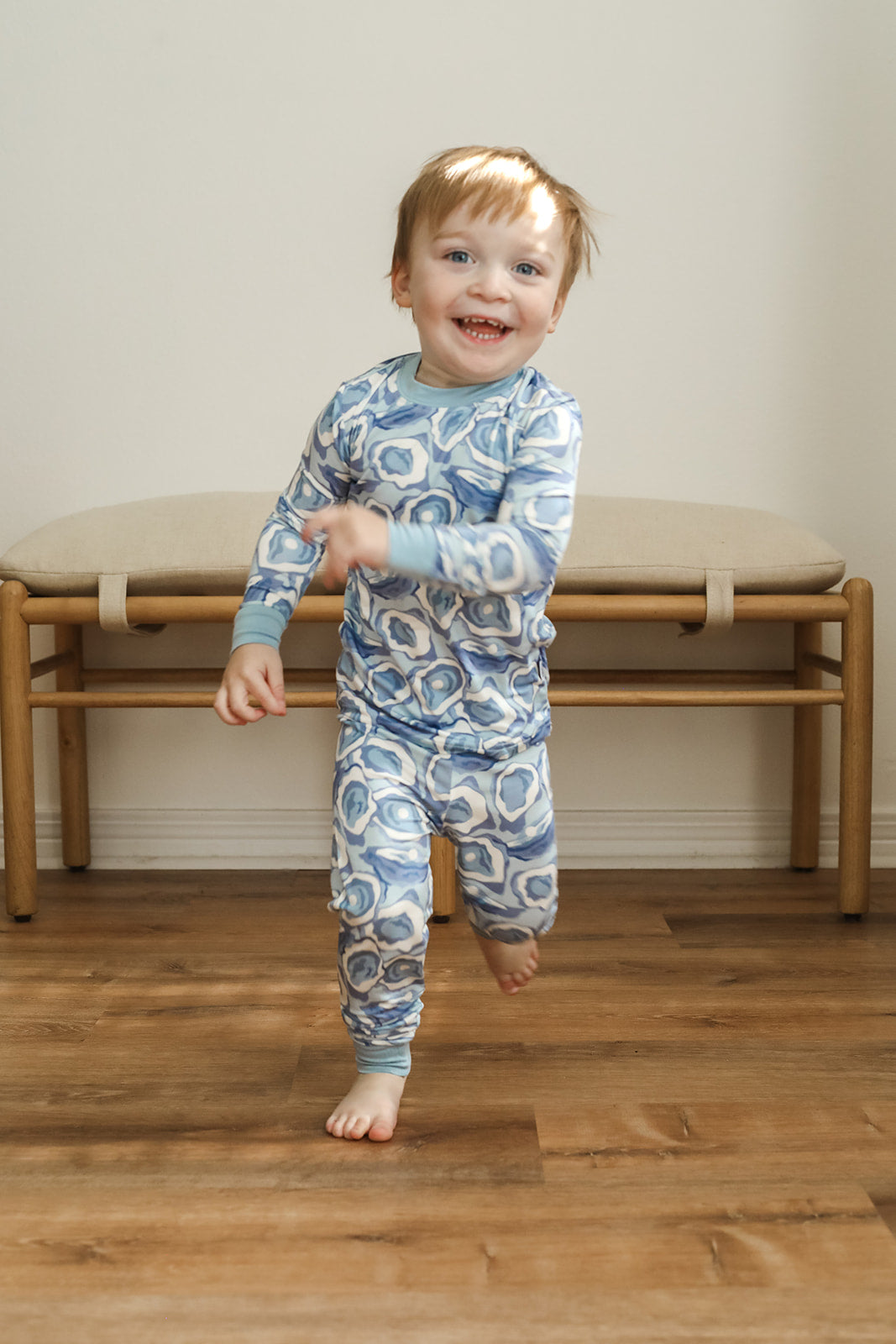 Blue Oyster 2 Piece Bamboo Pajama Set