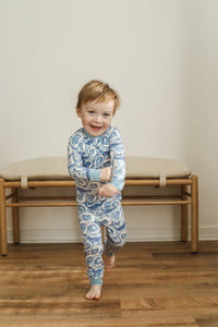 Blue Oyster 2 Piece Bamboo Pajama Set