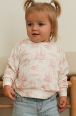 Load image into Gallery viewer, Pink Toile Bamboo Sweatshirt
