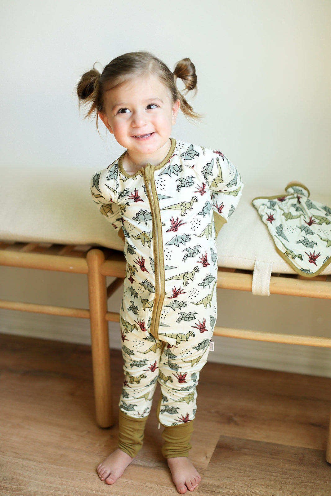Dino Double Zipper Bamboo Sleeper
