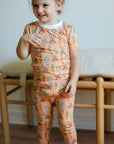 Orange Bunny 2 Piece Bamboo Pajama Set