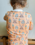Orange Bunny 2 Piece Bamboo Pajama Set