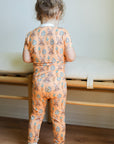Orange Bunny 2 Piece Bamboo Pajama Set