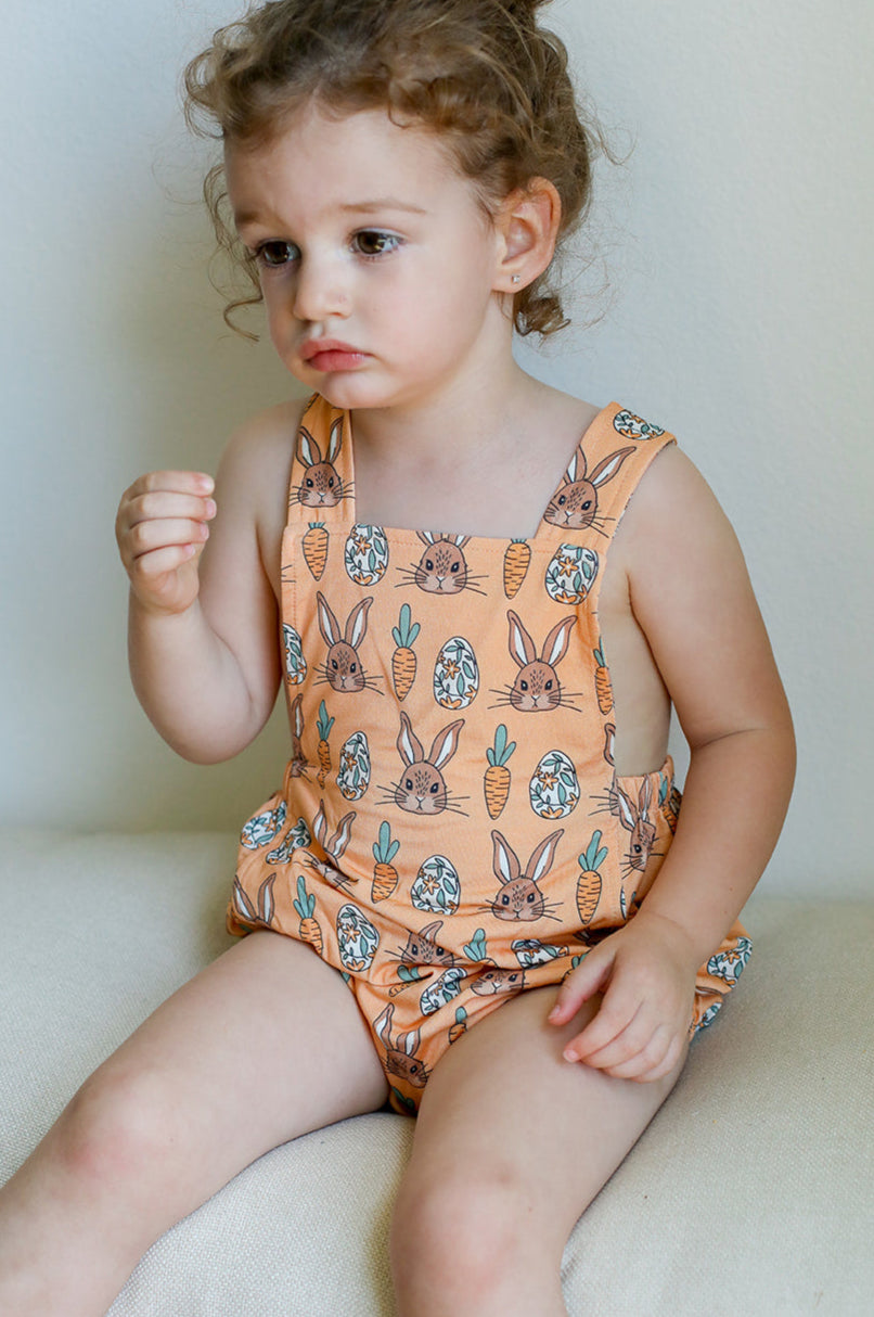 Orange Bunny Bamboo Sun Bubble with Adjustable Straps