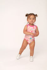 Load image into Gallery viewer, Princesses Bamboo Henley Onesie with Snaps
