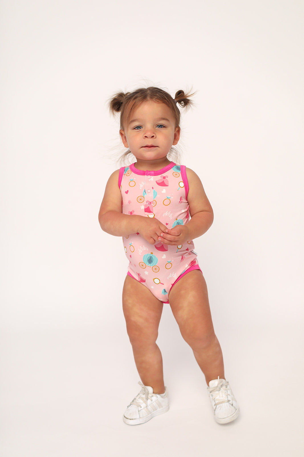 Princesses Bamboo Henley Onesie with Snaps