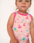 Princesses Bamboo Henley Onesie with Snaps
