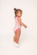 Load image into Gallery viewer, Princesses Bamboo Henley Onesie with Snaps
