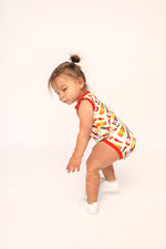 Load image into Gallery viewer, Hot Sauce Bamboo Henley Onesie with Snaps
