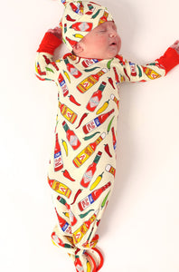 Hot Sauce Bamboo Knotted Gown