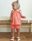 Solid Ribbed Sherbert Bamboo Spaghetti Strap Set - Adjustable Straps
