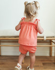 Solid Ribbed Sherbert Bamboo Spaghetti Strap Set - Adjustable Straps