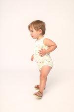 Load image into Gallery viewer, Fishing Bamboo Henley Onesie with Snaps
