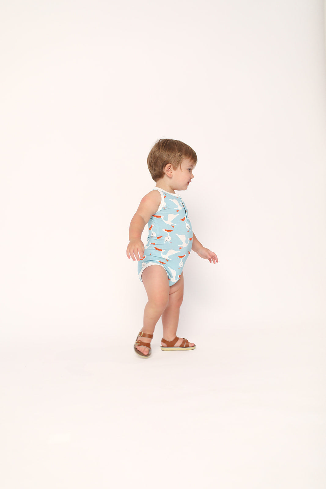 Pelican Bamboo Henley Onesie with Snaps