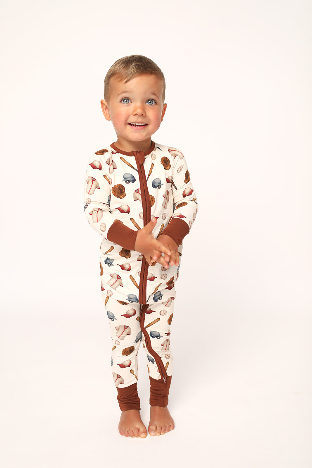 Baseball Double Zipper Bamboo Sleeper
