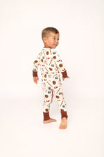 Load image into Gallery viewer, Baseball Double Zipper Bamboo Sleeper
