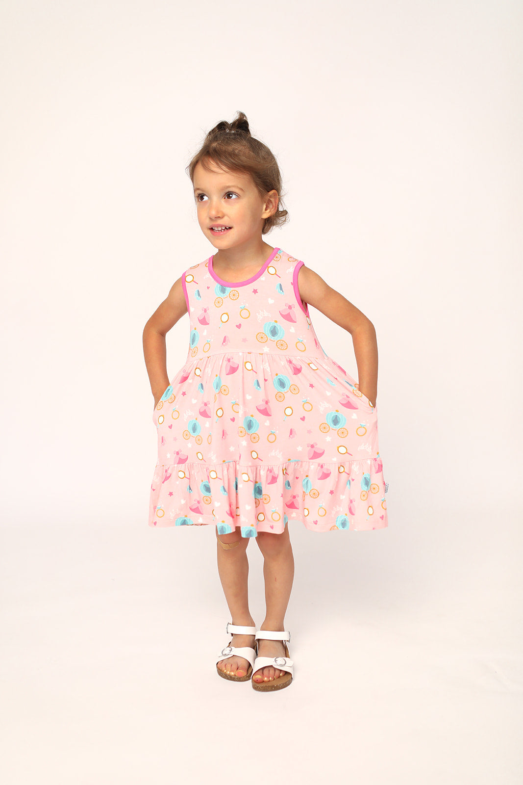 Princesses Bamboo Tiered Twirl Dress - with Pockets