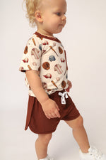 Load image into Gallery viewer, Baseball Bamboo Varsity Short Set - T-shirt &amp; Shorts
