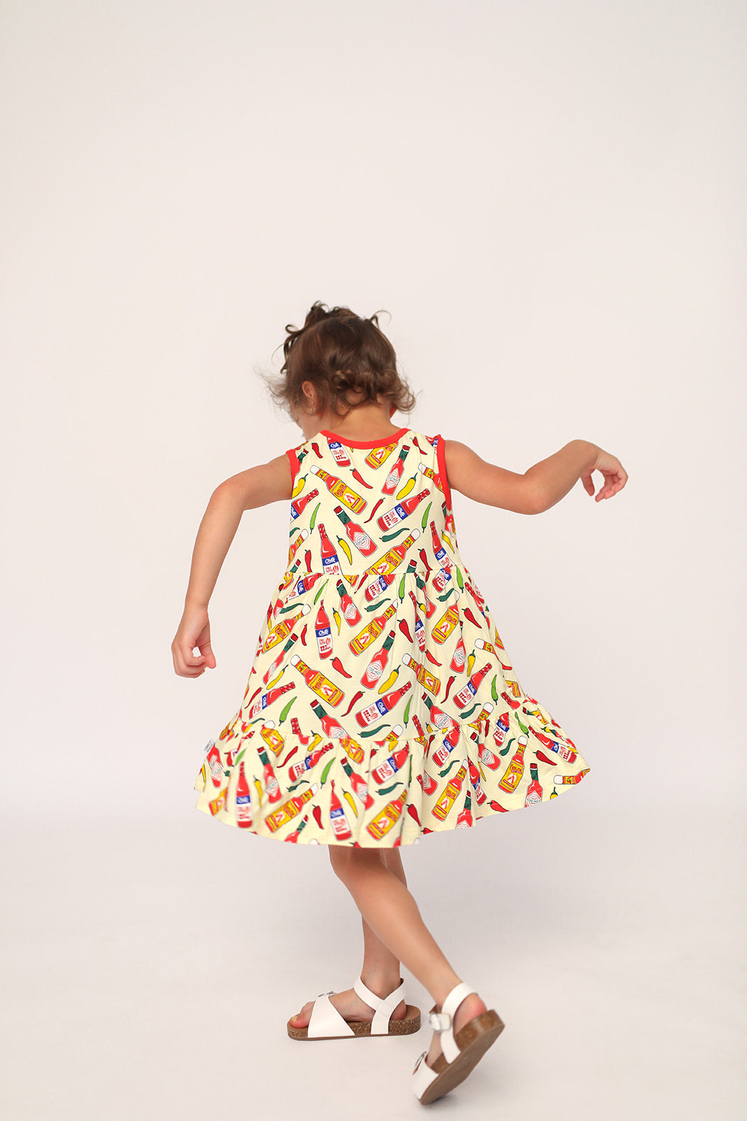 Hot Sauce Bamboo Tiered Twirl Dress - with Pockets