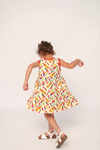 Hot Sauce Bamboo Tiered Twirl Dress - with Pockets