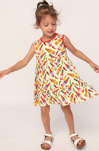 Hot Sauce Bamboo Tiered Twirl Dress - with Pockets