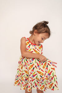 Hot Sauce Bamboo Tiered Twirl Dress - with Pockets
