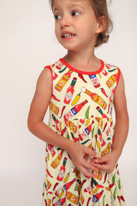 Hot Sauce Bamboo Tiered Twirl Dress - with Pockets