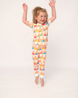 Orange Snowball 2 Piece Bamboo Pajama Set
