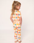 Orange Snowball 2 Piece Bamboo Pajama Set