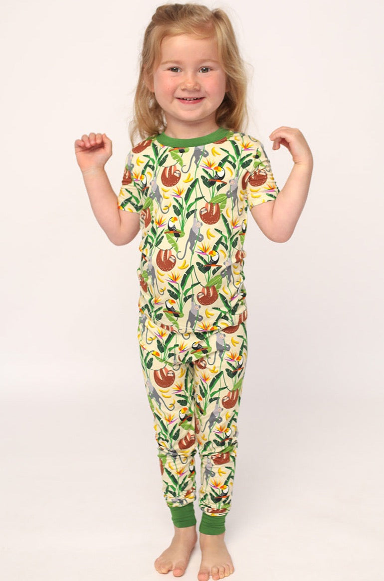 Jungle 2 Piece Bamboo Pajama Set