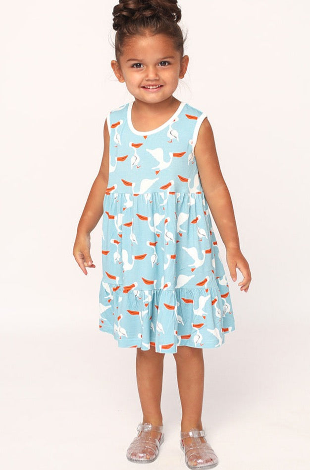 Pelican Bamboo Tiered Twirl Dress - with Pockets