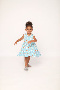 Pelican Bamboo Tiered Twirl Dress - with Pockets