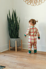 Load image into Gallery viewer, Holiday Plaid Double Zipper Bamboo Sleeper
