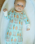 Blue Bunny Bamboo Knotted Gown