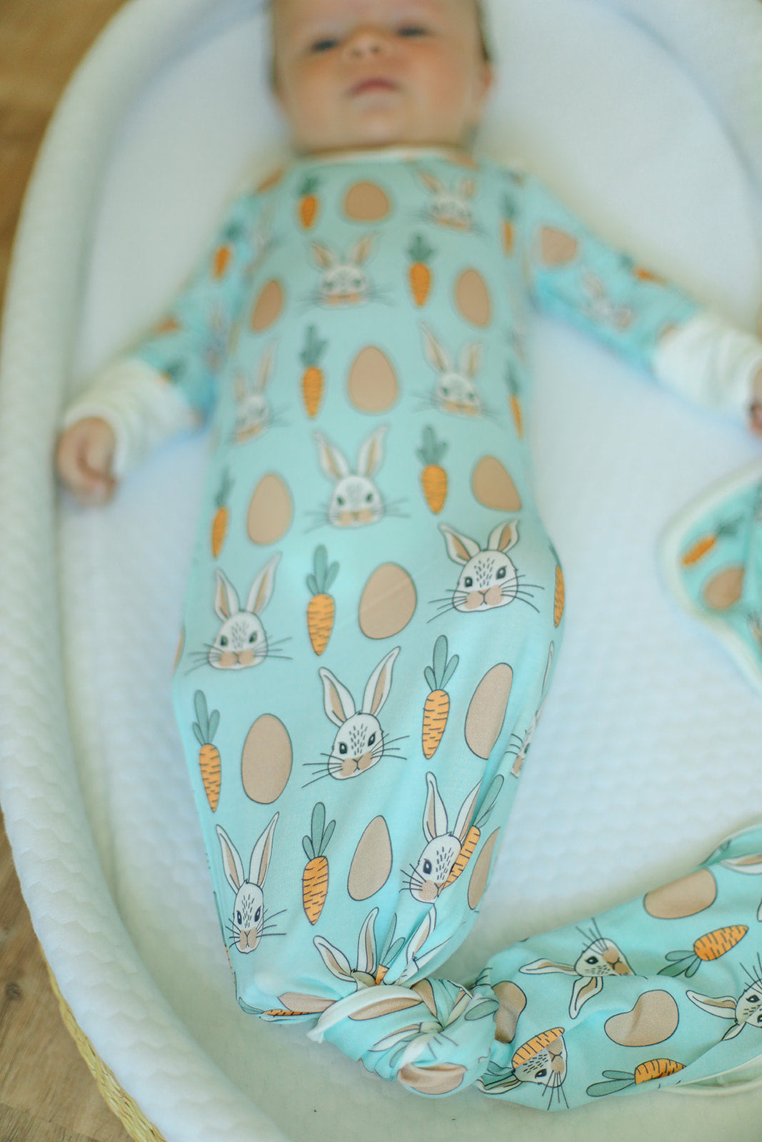 Blue Bunny Bamboo Knotted Gown