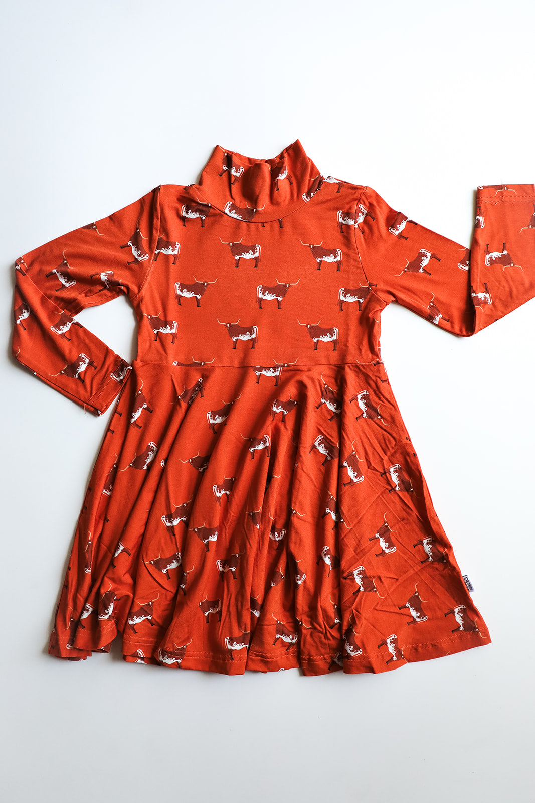 Longhorn Bamboo Turtleneck Twirl Dress