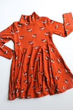 Load image into Gallery viewer, Longhorn Bamboo Turtleneck Twirl Dress
