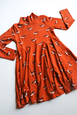 Load image into Gallery viewer, Longhorn Bamboo Turtleneck Twirl Dress
