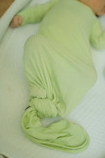 Load image into Gallery viewer, Keylime Ribbed Solid Bamboo Knotted Gown

