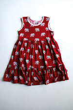 Load image into Gallery viewer, Elephant Bamboo Tiered Twirl Dress - with Pockets
