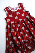 Load image into Gallery viewer, Elephant Bamboo Tiered Twirl Dress - with Pockets
