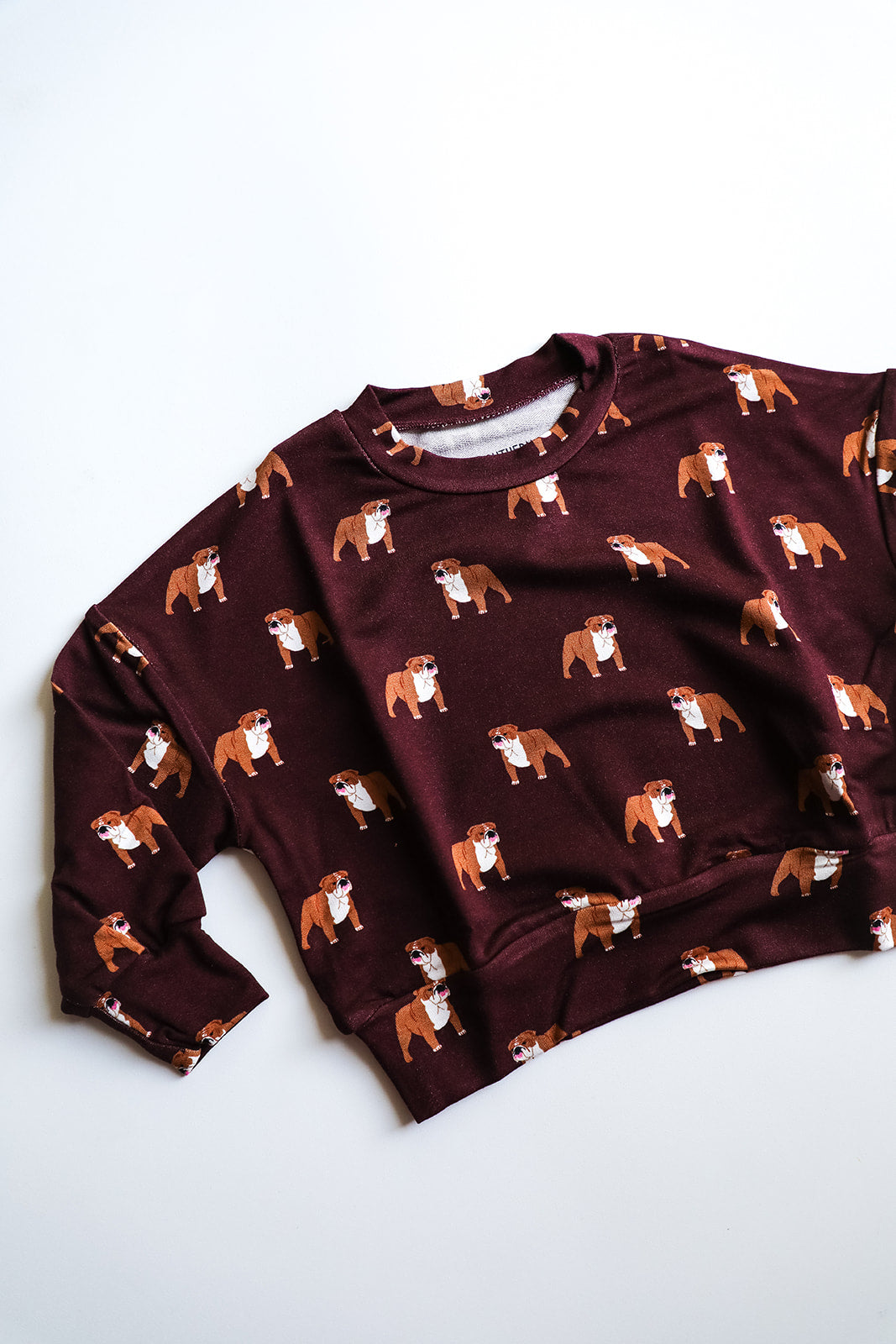 Maroon Bulldog Bamboo Sweatshirt